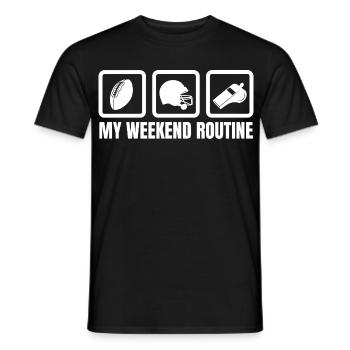 Mein Football Wochenend-Rhythmus - Männer T-Shirt - Schwarz - Vorne - AI Model Male 178 light (178cm)