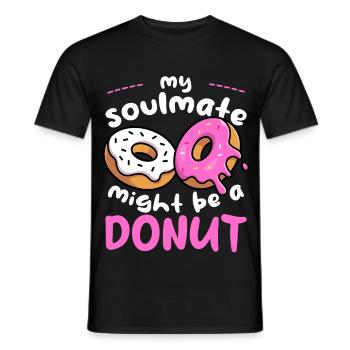 Mon beignet d’âme sœur - T-shirt homme - noir - Devant - AI Model Male 178 light (178cm)