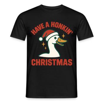 L’oie de Noël klaxonne Noël - T-shirt homme - noir - Devant - AI Model Male 178 light (178cm)