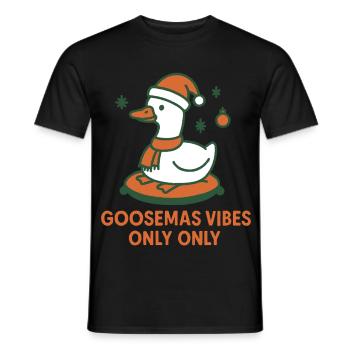 Oie Noël Goosemas Vibes Seulement Drôle - T-shirt homme - noir - Devant - AI Model Male 178 light (178cm)