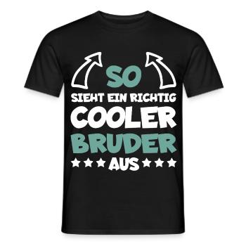 Vraiment cool frère drôle cadeau - T-shirt homme - noir - Devant - AI Model Male 178 light (178cm)