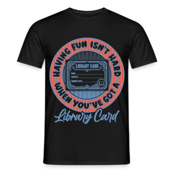 Bibliothécaire de jour Bibliothécaire de lecture - T-shirt homme - noir - Devant - AI Model Male 178 light (178cm)