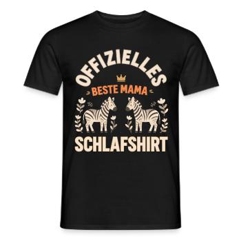 Best Mom Zebra Sleep Shirt Morning Grouch Gift - Men's T-Shirt - black - Front - AI Model Male 178 light (178cm)