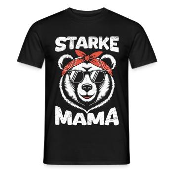 Future maman OURS MAMAN FORTE Drôle - T-shirt homme - noir - Devant - AI Model Male 178 light (178cm)