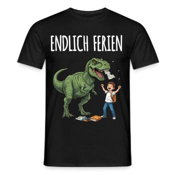 Enfin, le fun des dinos de Noël - T-shirt homme - noir - Devant - AI Model Male 178 light (178cm)