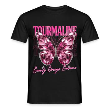 Geburtsstein Turmalin Oktober - Männer T-Shirt - Schwarz - Vorne - AI Model Male 178 light (178cm)
