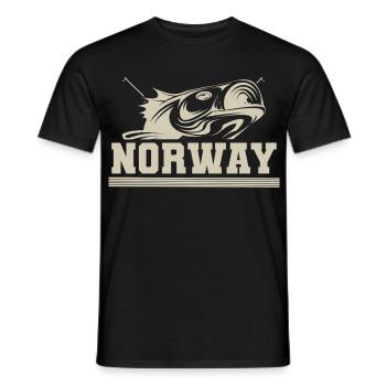 Norvège Pêche - T-shirt homme - noir - Devant - AI Model Male 178 light (178cm)
