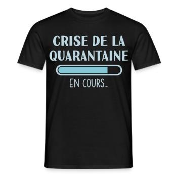 Ongoing Midlife Crisis - Men's T-Shirt - black - Front - AI Model Male 178 light (178cm)
