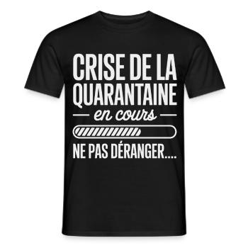 Anhaltende Midlife-Crisis - Männer T-Shirt - Schwarz - Vorne - AI Model Male 178 light (178cm)