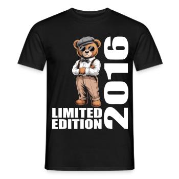 2016 Limited Edition Bär Geburtstag 2016 - Männer T-Shirt - Schwarz - Vorne - AI Model Male 178 light (178cm)