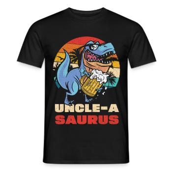 UncleASaurus Bierheld - Männer T-Shirt - Schwarz - Vorne - AI Model Male 178 light (178cm)