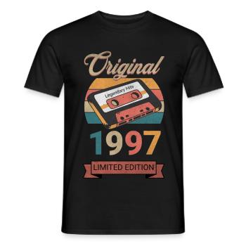 Original 1997 Limited Edition Geburtstag Geschenk - Männer T-Shirt - Schwarz - Vorne - AI Model Male 178 light (178cm)