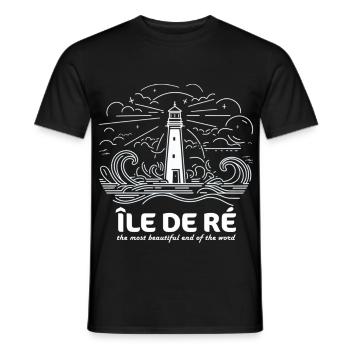 Île de Ré Der schönste Ort der Welt Charente - Männer T-Shirt - Schwarz - Vorne - AI Model Male 178 light (178cm)