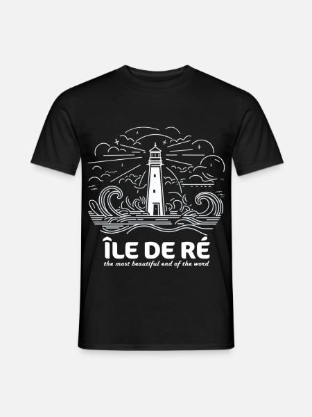 Île de Ré Der schönste Ort der Welt Charente - Männer T-Shirt - Schwarz