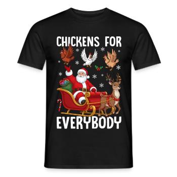 Chickens for Everybody - Men's T-Shirt - black - Front - AI Model Male 178 light (178cm)