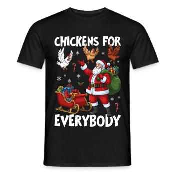 Des poulets pour tout le monde - T-shirt homme - noir - Devant - AI Model Male 178 light (178cm)