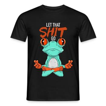 Meditation Yoga Frosch - Männer T-Shirt - Schwarz - Vorne - AI Model Male 178 light (178cm)
