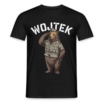 Wojtek Explorer Ours - T-shirt homme - noir - Devant - AI Model Male 178 light (178cm)