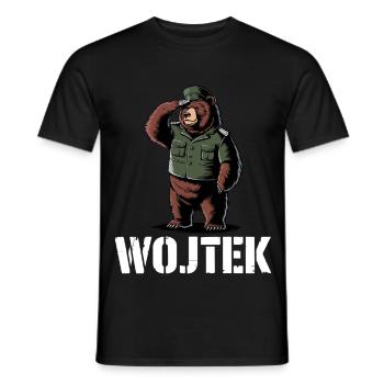 Wojtek Ours Look Militaire - T-shirt homme - noir - Devant - AI Model Male 178 light (178cm)