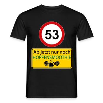 53 Ab jetzt nur noch Hopfensmoothie - Männer T-Shirt - Schwarz - Vorne - AI Model Male 178 light (178cm)