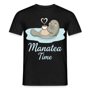 Seekuh Meerestier Ozean liebt Tee - Männer T-Shirt - Schwarz - Vorne - AI Model Male 178 light (178cm)