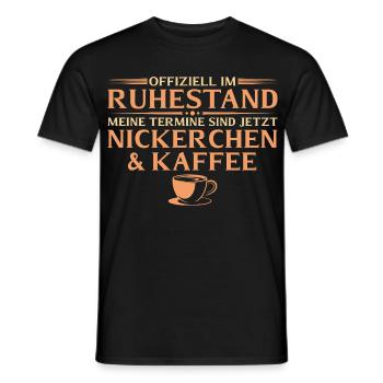 Siestes et café à la retraite - Retraités - T-shirt homme - noir - Devant - AI Model Male 178 light (178cm)
