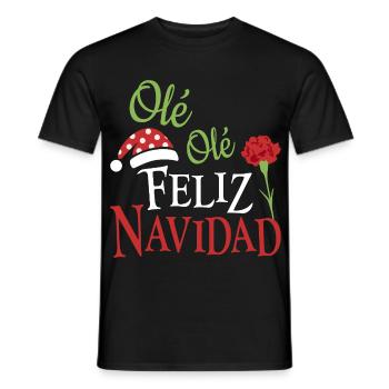 Ole Ole Frohe Weihnachten - Männer T-Shirt - Schwarz - Vorne - AI Model Male 178 light (178cm)