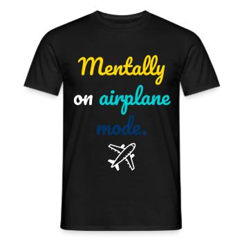 Mode de vol mental - T-shirt homme - noir - Devant - AI Model Male 178 light (178cm)