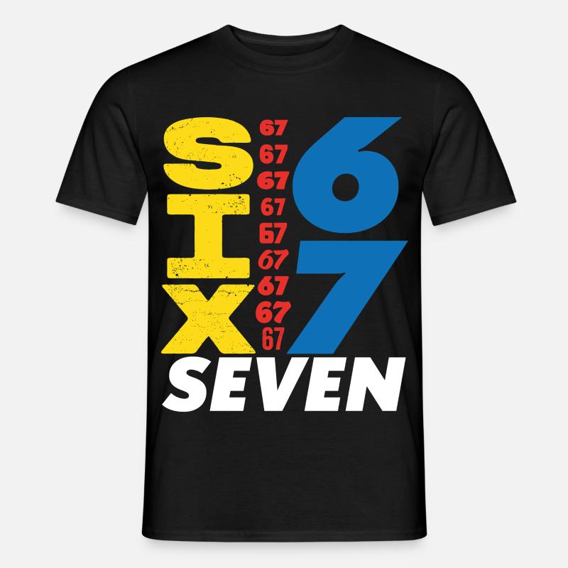 Sechs Sieben, 67 - Männer T-Shirt - Schwarz