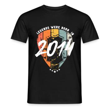 Anniversaire 2014 Guitariste Guitare - T-shirt homme - noir - Devant - AI Model Male 178 light (178cm)