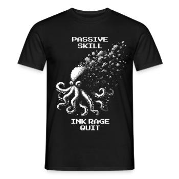 Fuori di testa l'inchiostro | Abilità passiva Umorismo del polpo - T-shirt uomo - nero - Fronte - AI Model Male 178 light (178cm)