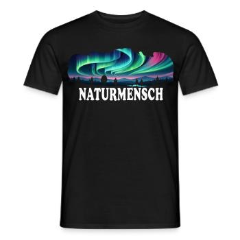 Nature Homme Montagne Randonnée - T-shirt homme - noir - Devant - AI Model Male 178 light (178cm)