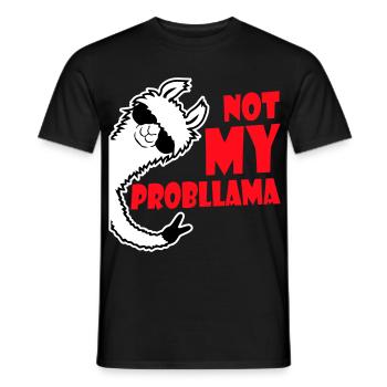 Lama Cool Lunettes de Soleil Pas Ma Main De Paix Problama - T-shirt homme - noir - Devant - AI Model Male 178 light (178cm)
