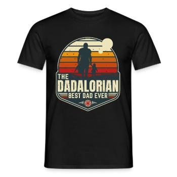 The Dadalorian Mando - Sunset - Best Dad - Badge - Men's T-Shirt - black - Front - AI Model Male 178 light (178cm)
