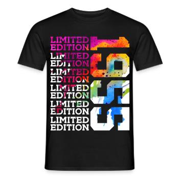 LIMITED EDITION 1955 71 YEARS 71ST BIRTHDAY - Men's T-Shirt - black - Front - AI Model Male 178 light (178cm)