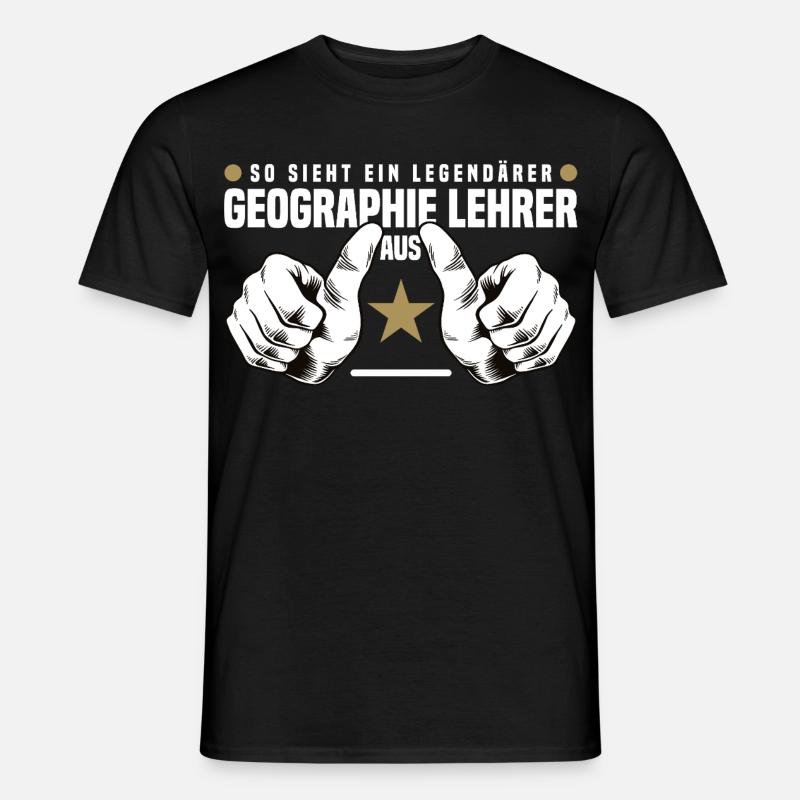 Geographielehrer - Männer T-Shirt - Schwarz