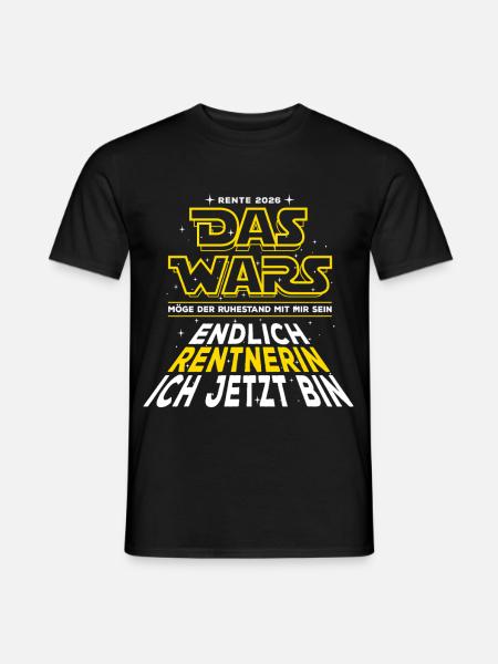 Das Wars Rente 26 Endlich Rentnerin ich jetzt bin - Männer T-Shirt - Schwarz