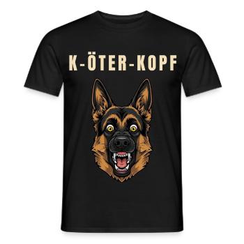 Berger Allemand Mutt Drôle Jeu de mots Chien - T-shirt homme - noir - Devant - AI Model Male 178 light (178cm)