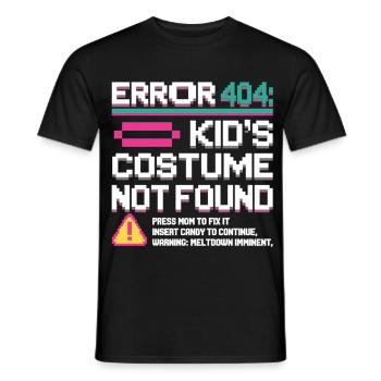 Error 404 Kinderkostüm nicht gefunden - Männer T-Shirt - Schwarz - Vorne - AI Model Male 178 light (178cm)