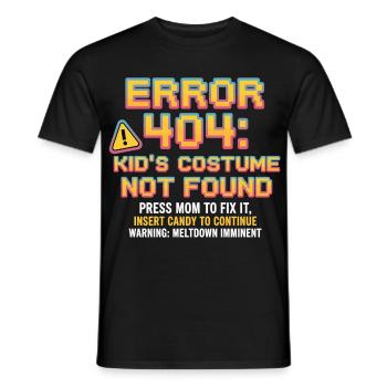 Error 404 Kinderkostüm nicht gefunden - Männer T-Shirt - Schwarz - Vorne - AI Model Male 178 light (178cm)