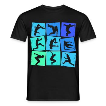 Parkour Extremsportler Parcouring Parcour Jungen - Männer T-Shirt - Schwarz - Vorne - AI Model Male 178 light (178cm)