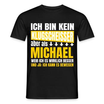 Je ne suis pas un petit malin Michael - T-shirt homme - noir - Devant - AI Model Male 178 light (178cm)
