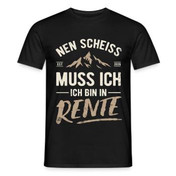I have to give a shit, I'm retired in 2026 - Men's T-Shirt - black - Front - AI Model Male 178 light (178cm)