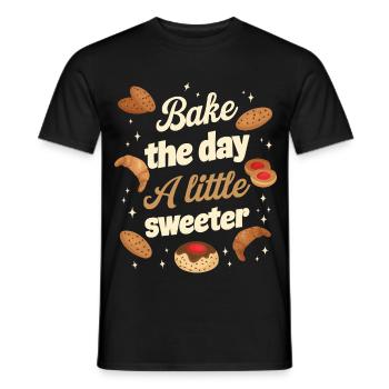 Cuire la journée un peu plus douce - T-shirt homme - noir - Devant - AI Model Male 178 light (178cm)