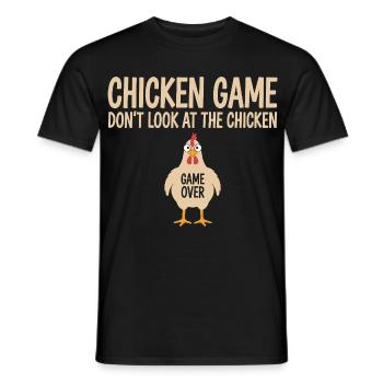 Game Theory Chickens Game - Men's T-Shirt - black - Front - AI Model Male 178 light (178cm)