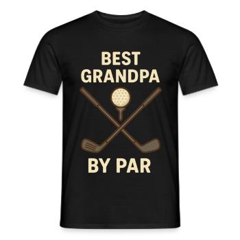 Best Grandpa By Par Funny Golf Lover Design - Men's T-Shirt - black - Front - AI Model Male 178 light (178cm)
