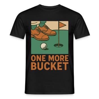 Funny Golf One More Bucket Golf Lover Golfer - Men's T-Shirt - black - Front - AI Model Male 178 light (178cm)