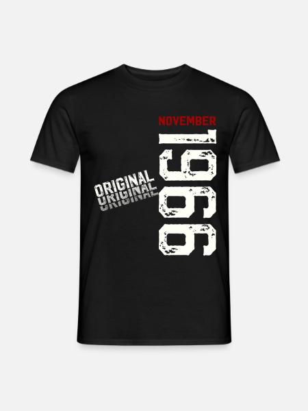 60. Geburtstag Original November Jahrgang 1966  - Männer T-Shirt - Schwarz