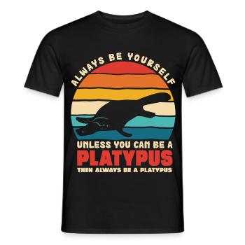 Motif Ornithorynque Selfhood - T-shirt homme - noir - Devant - AI Model Male 178 light (178cm)