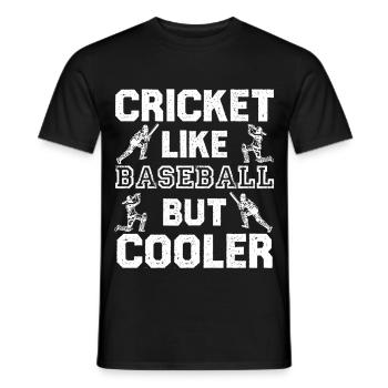 Le cricket comme le baseball – Dicton cool - T-shirt homme - noir - Devant - AI Model Male 178 light (178cm)